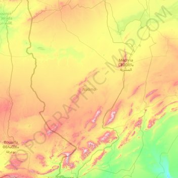 Naâma topographic map, elevation, terrain