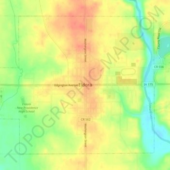 Eldora topographic map, elevation, terrain