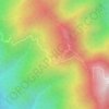Bukit Larut topographic map, elevation, terrain