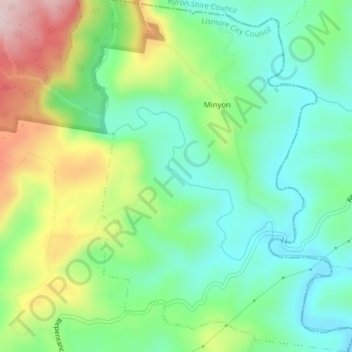 Repentance Creek topographic map, elevation, terrain