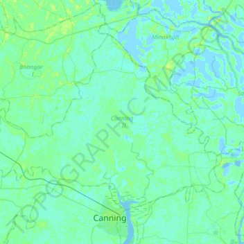 Canning - II topographic map, elevation, terrain