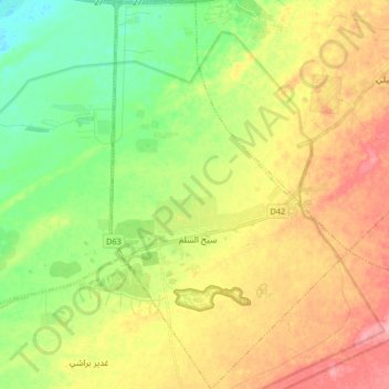 Saih Al Salam topographic map, elevation, terrain
