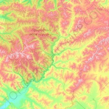 Араданский сельсовет topographic map, elevation, terrain