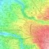 Asunción topographic map, elevation, terrain