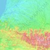 Pirenei-Atlantici topographic map, elevation, terrain
