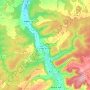 Cirey-sur-Blaise topographic map, elevation, terrain