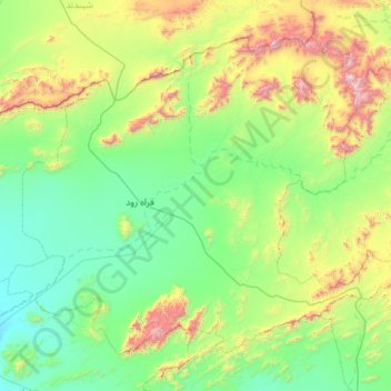 Bala Buluk topographic map, elevation, terrain