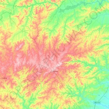 Canguçu topographic map, elevation, terrain