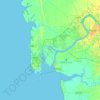 Chorasi Taluka topographic map, elevation, terrain