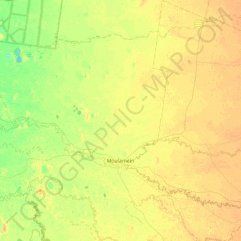 Moulamein topographic map, elevation, terrain