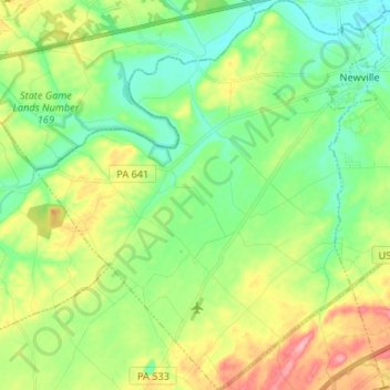 North Newton Township topographic map, elevation, terrain