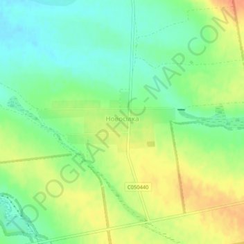Novosilka topographic map, elevation, terrain