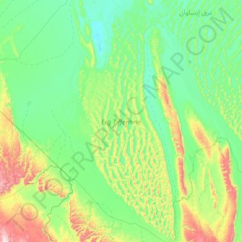 Issaouane n Tiffernine topographic map, elevation, terrain