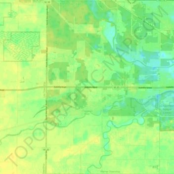 Homer Township topographic map, elevation, terrain