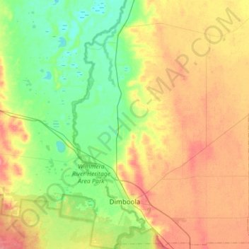 Dimboola topographic map, elevation, terrain