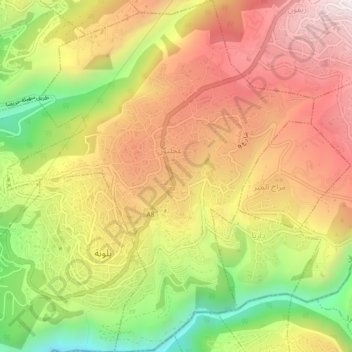 Ajaltoun topographic map, elevation, terrain