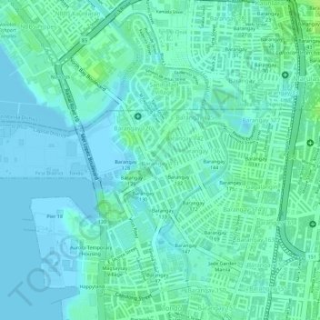 Barangay 131 topographic map, elevation, terrain