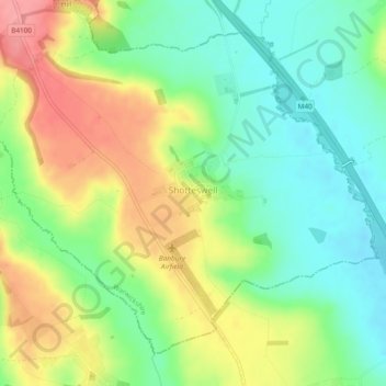 Shotteswell CP topographic map, elevation, terrain