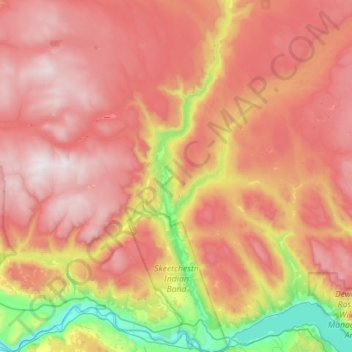 Skeetchestn Indian Band topographic map, elevation, terrain