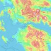 West-Griekenland topographic map, elevation, terrain