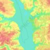 Gorky Reservoir topographic map, elevation, terrain