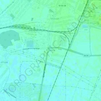 Rozivka topographic map, elevation, terrain