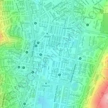 Quito Topographic Map, Elevation, Terrain