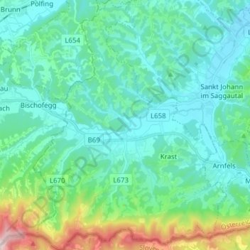 Oberhaag topographic map, elevation, terrain