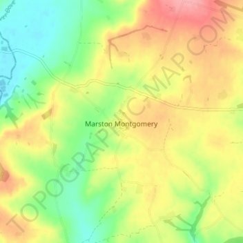 Marston Montgomery CP topographic map, elevation, terrain