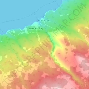 Ross Creek topographic map, elevation, terrain