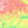 Inhulets topographic map, elevation, terrain