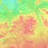 powiat żarski topographic map, elevation, terrain