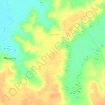 Grawin Opal Fields topographic map, elevation, terrain