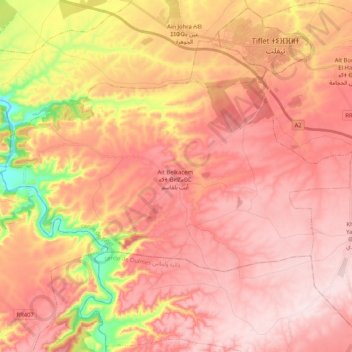 Ait Belkacem topographic map, elevation, terrain