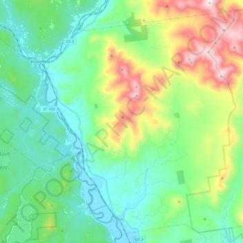 Stratford topographic map, elevation, terrain