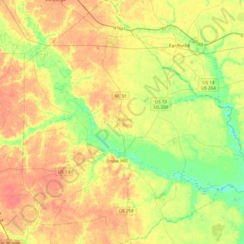 Greene County topographic map, elevation, terrain