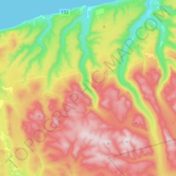 La Martre topographic map, elevation, terrain