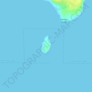Devils Island topographic map, elevation, terrain