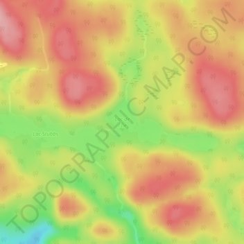 Lac de l'Île topographic map, elevation, terrain