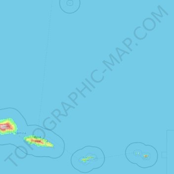 American Samoa topographic map, elevation, terrain