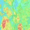 Upplands Väsby kommun topographic map, elevation, terrain