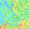 Ekerö kommun topographic map, elevation, terrain