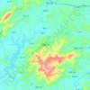 珍珠山乡 topographic map, elevation, terrain