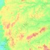 Itapuranga topographic map, elevation, terrain