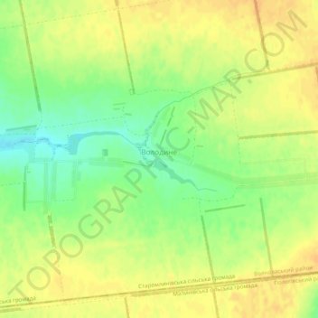 Volodyne topographic map, elevation, terrain