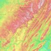 Greenbrier River topographic map, elevation, terrain