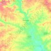 Pulaski County topographic map, elevation, terrain