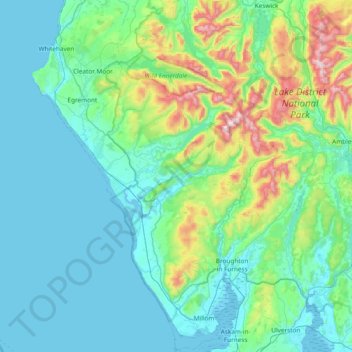 Borough of Copeland topographic map, elevation, terrain