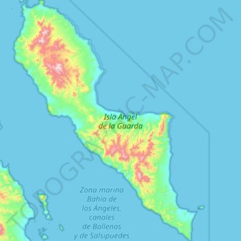 Archangel Island topographic map, elevation, terrain