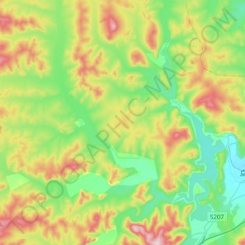 翠峦河社区 topographic map, elevation, terrain